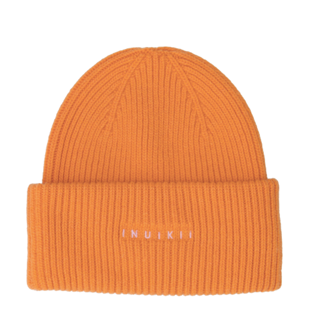 INUIKII 42020-020 ORANGE RIBBED WOOL BEANIE Röcke & Kleider in orange