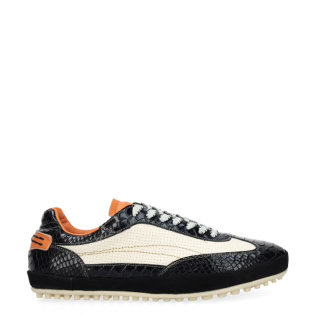 Lorenzi ST144 Camoscio Nero Sneaker in schwarz