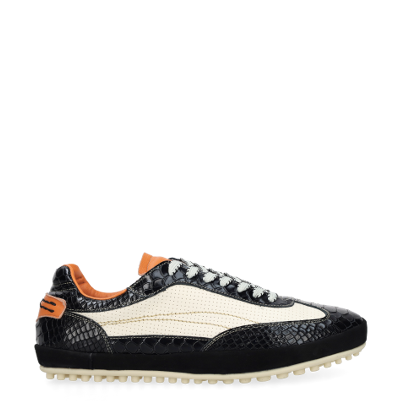 Lorenzi ST144 Camoscio Nero Sneaker in schwarz