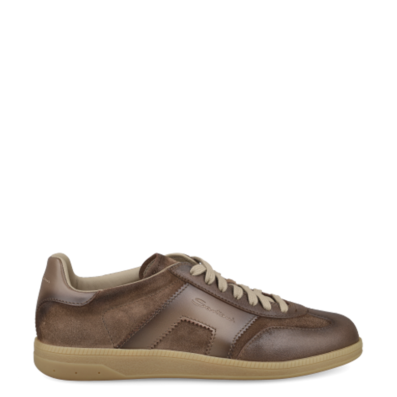 Santoni DOUBLE BUCKLE SNEAKER Sneaker in braun