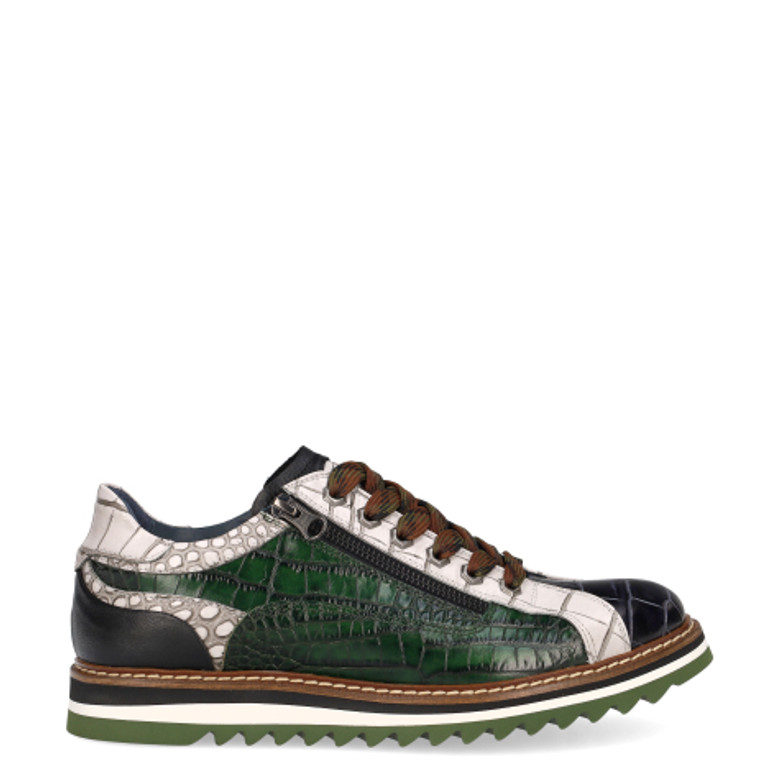 Lorenzi 9634 BUGATTI NERO Sneaker in grün