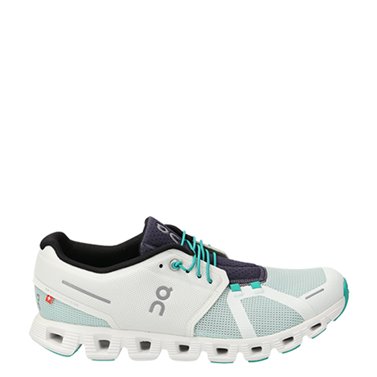ON - Cloud 5 - Sneaker in Ice-Haze-Grün und Rosa