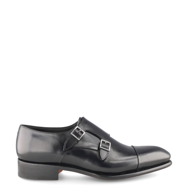 Santoni 11652 N01 Slipper in schwarz