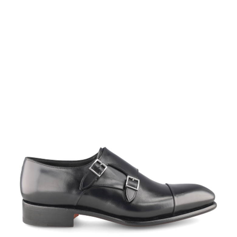 Santoni 11652 N01 Slipper in schwarz