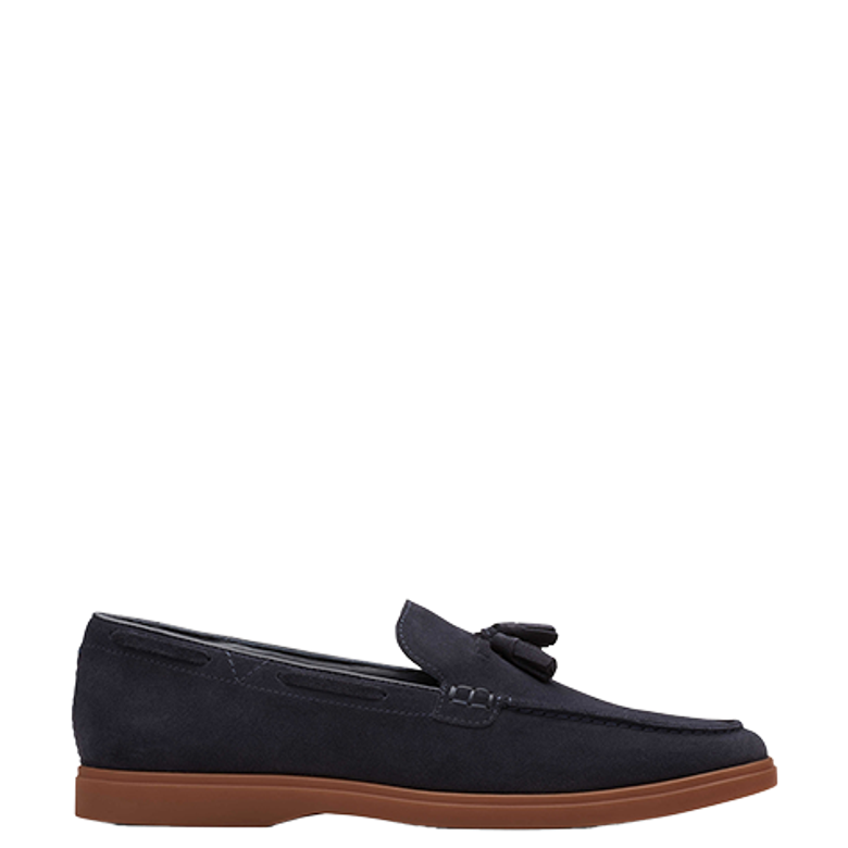 Clarks Torford Tassel 26180334 7 Slipper in blau