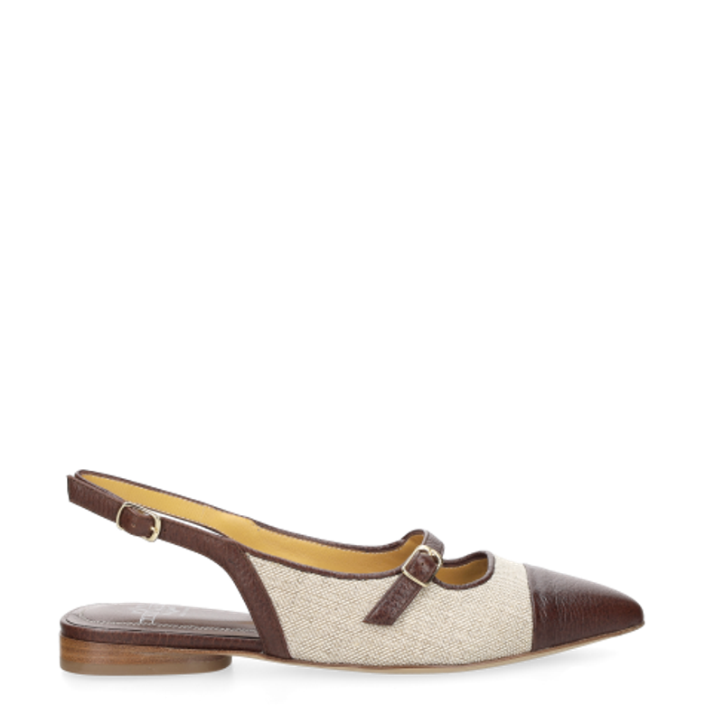 Truman's 4312 158 CAPRI BEIGE Peeptoes & Slingpumps in braun