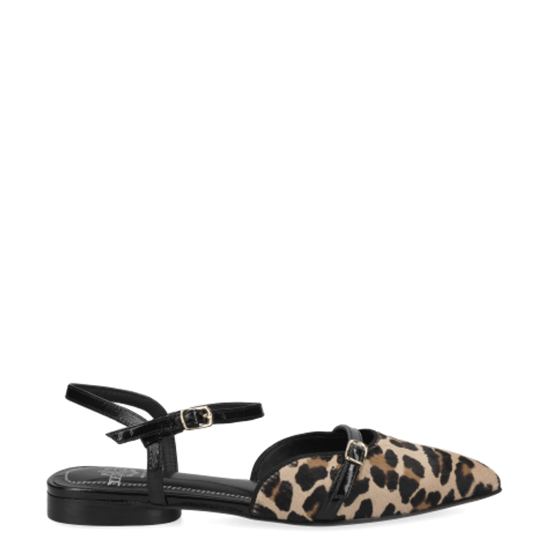 Truman´s 9916 158 LEOPARD Peeptoes & Slingpumps in braun