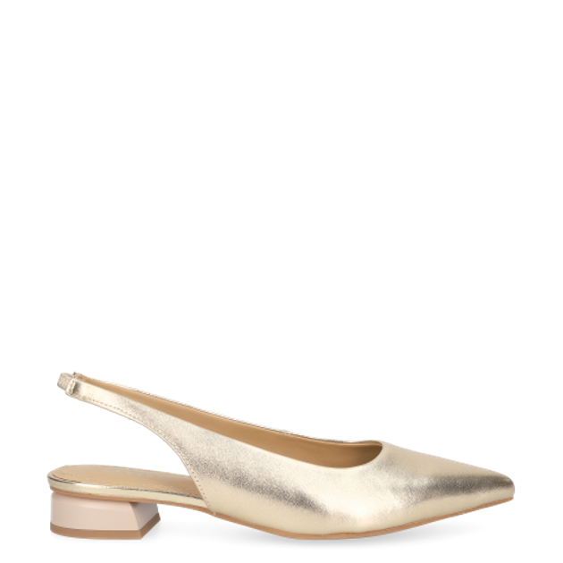 Maripé INGRID V.4 PLATINO Peeptoes & Slingpumps in gold