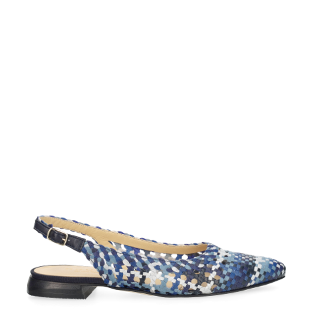 Brunate 11855 BLU Peeptoes & Slingpumps in blau