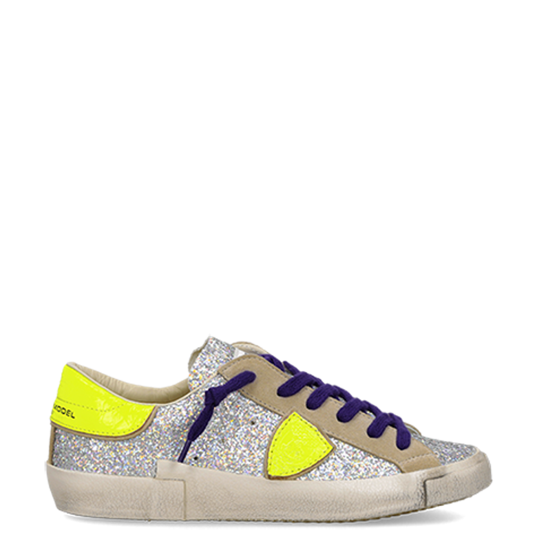 Philippe Model PRSX LOW Sneaker in silber