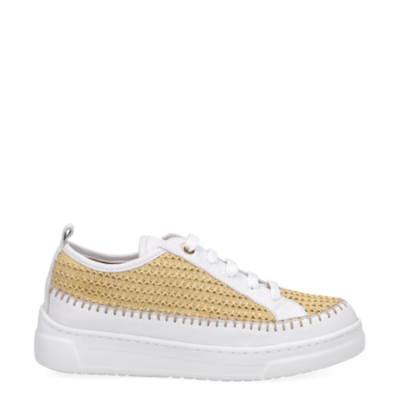 Unisa FLEUR_RAF NATUR/WHIT Sneaker in beige