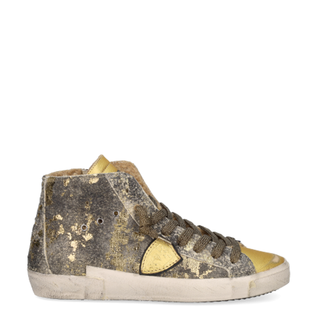 Philippe Model PRSX HIGH Sneaker in gold