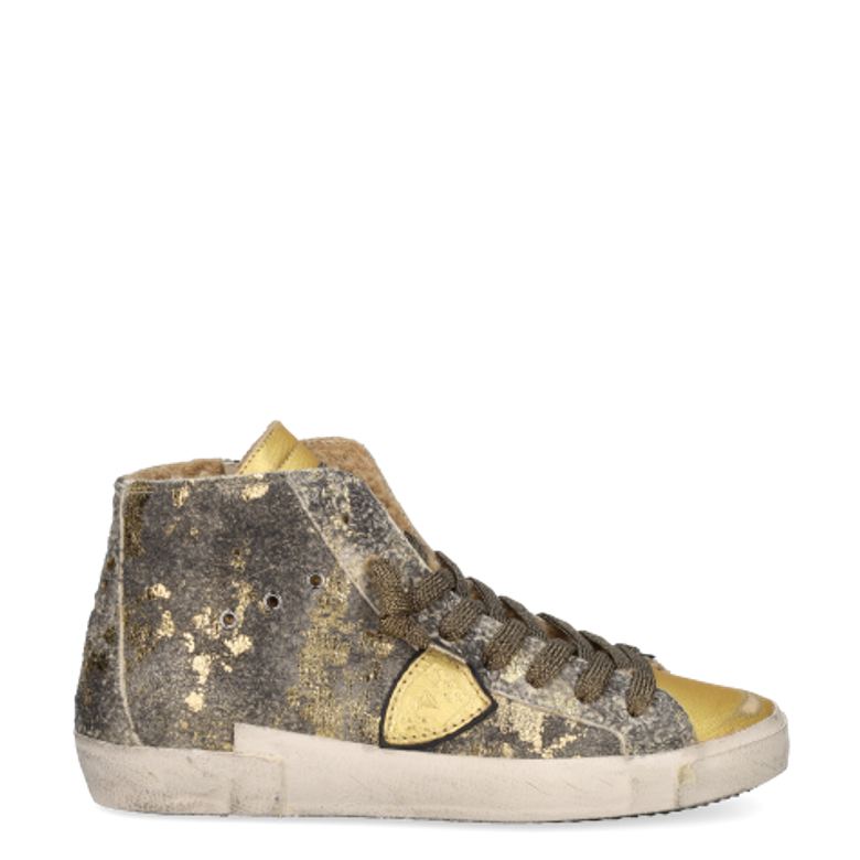 Philippe Model PRSX HIGH Sneaker in gold