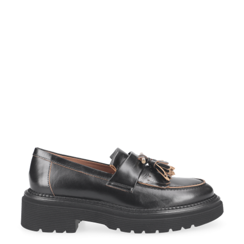 Homers 21472 SIENA Slipper & Mokassin in schwarz