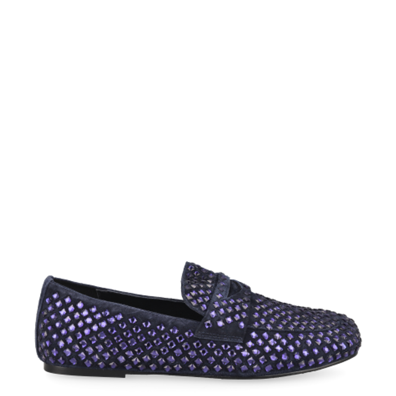 Strategia R57 NAVY STRASS Slipper & Mokassin in blau