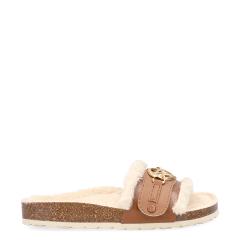 Hey Marly HM10-0033 CASUAL CORK FUR Sandaletten in braun