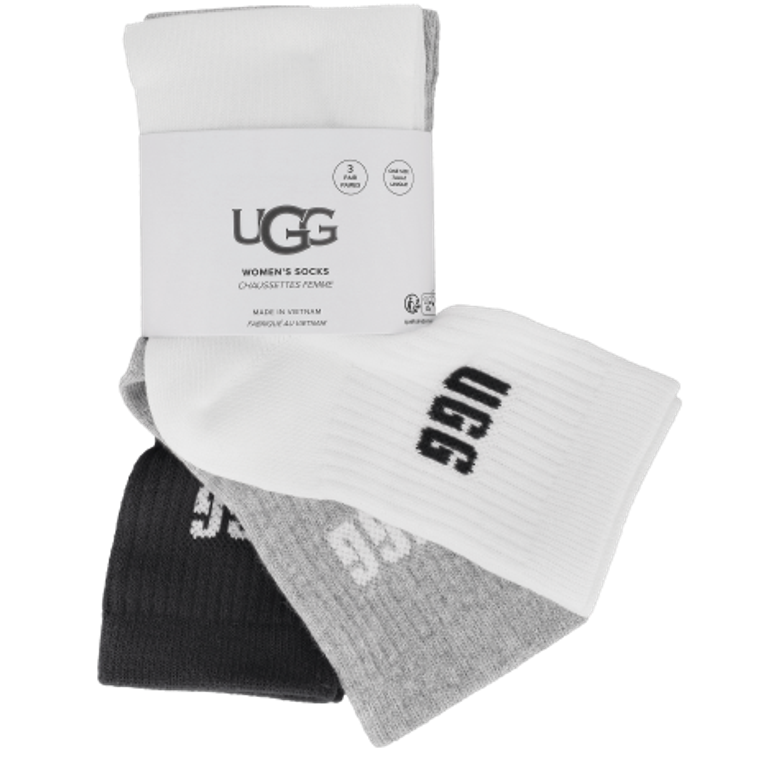 UGG 1181412-NRY QUINLIN LOGO QUARTER 3 PACK in weiß