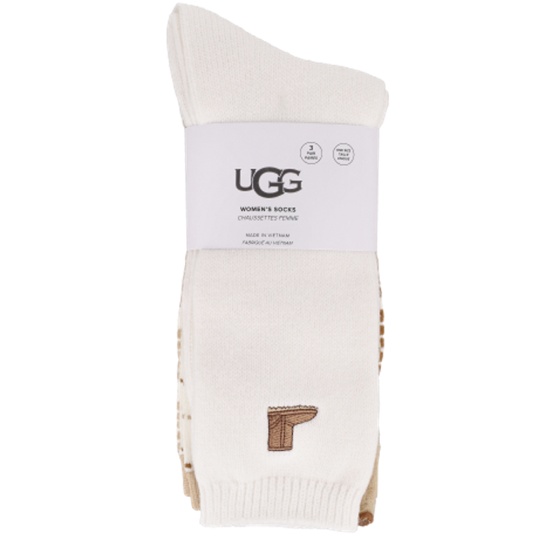 UGG 1181414-CCBT UGG CLASSIC CREW 3 PACK in braun