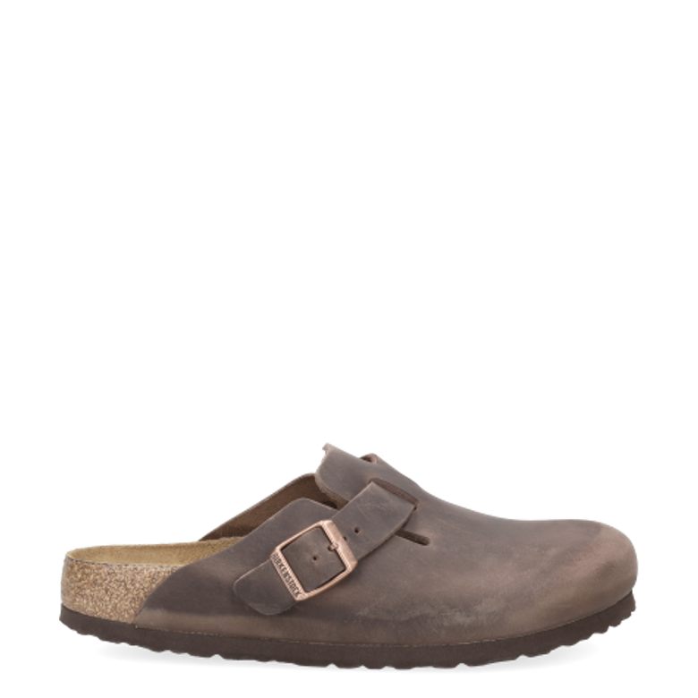 Birkenstock 159713 BOSTON SOFT FOOTBED
NATURAL LEATHER Hausschuhe in braun