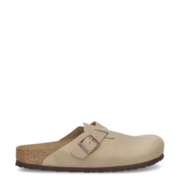 Birkenstock 1019484 BOSTON NATURAL LEATHER Hausschuhe in beige