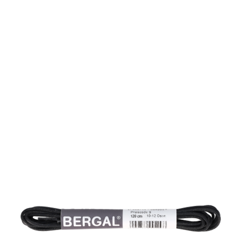 Bergal 8809 000 Rundsenkel dünn gewachst Schnürsenkel in schwarz