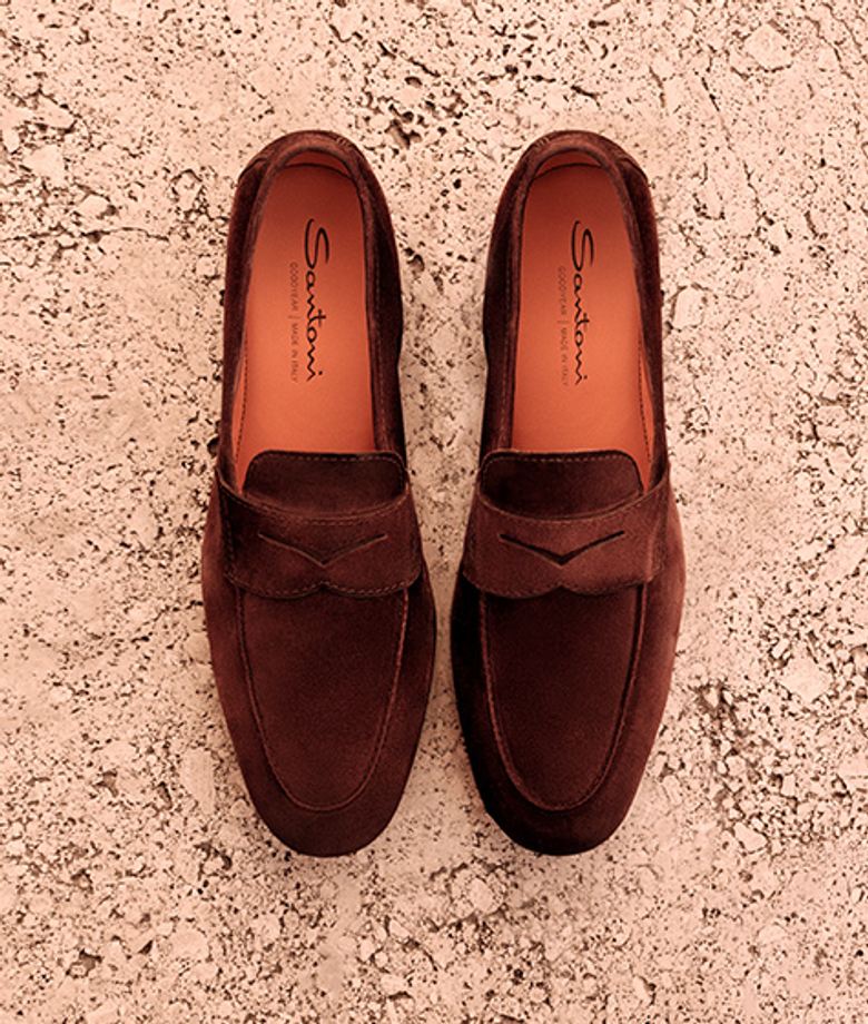 Santoni 18837 S26 Slipper in braun