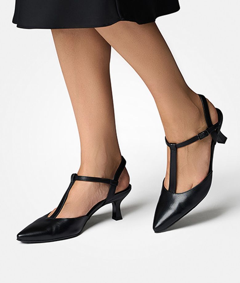 Paul Green 6131-017 Peeptoes & Slingpumps in schwarz