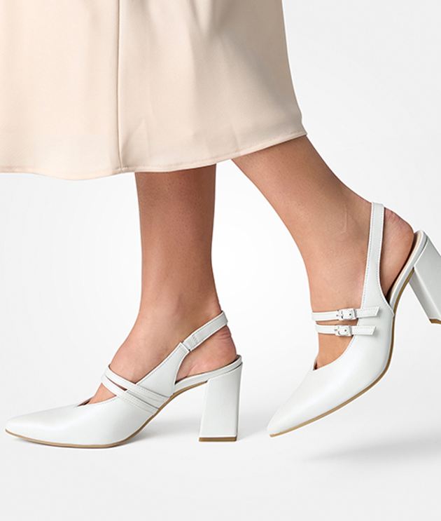 Paul Green 6151-047 Peeptoes & Slingpumps in weiß