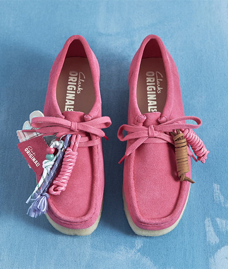 Clarks Wallabee 26186511 4 Schnürschuhe in rose