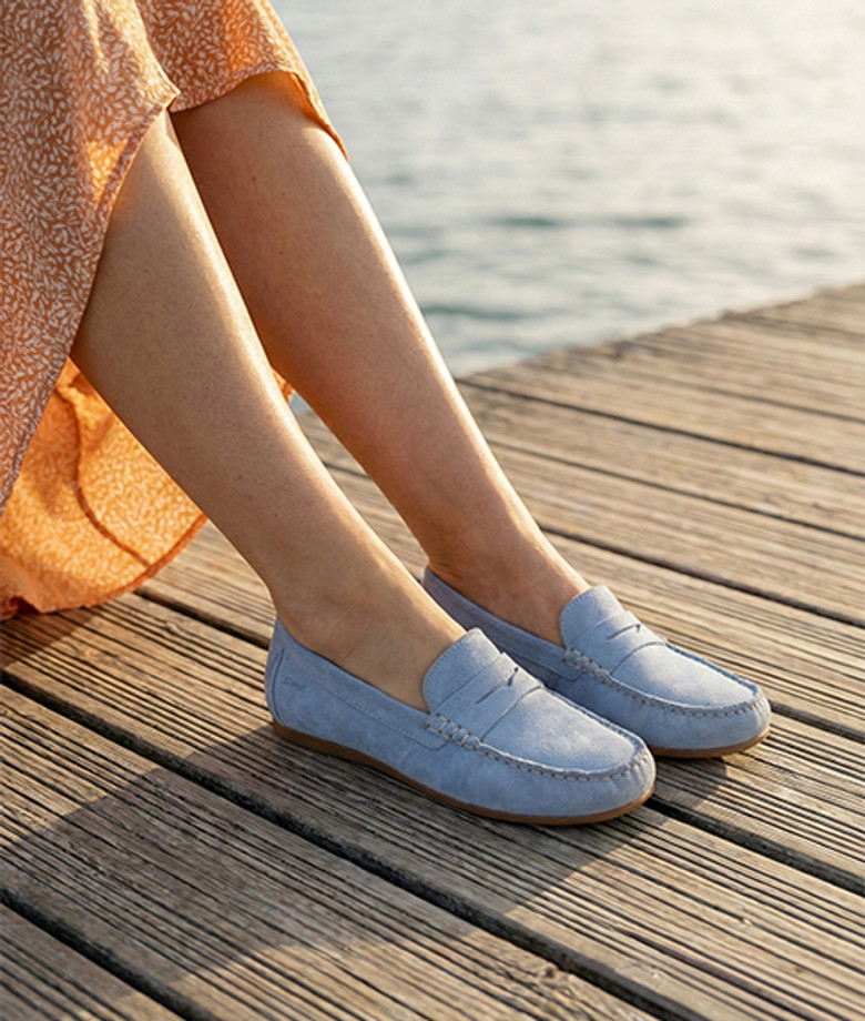 Sioux 4142081 SIMADESA-700 Slipper & Mokassin in blau