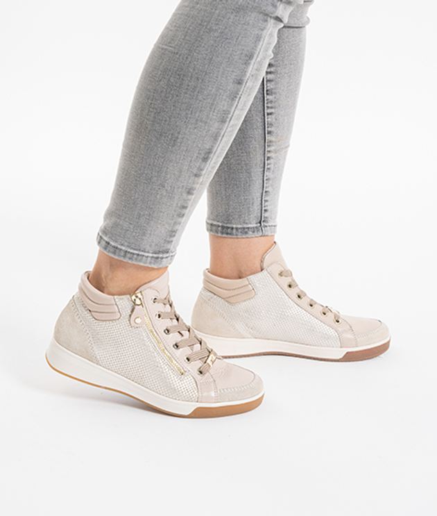 Ara 24499-25 ROM-ST-HIGH-SOFT Sneaker in metallic