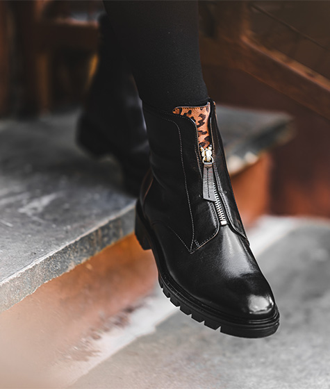 ARA Damen Nature Stiefelette Aus Leder – Flache Stiefelette Mit Wollfutter Für Herbst & Winter