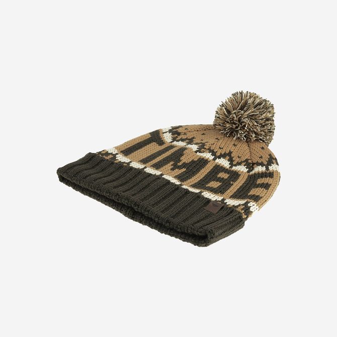 Timberland MARLED LOGO BEANIE WITH POM - Gelb - Rückansicht