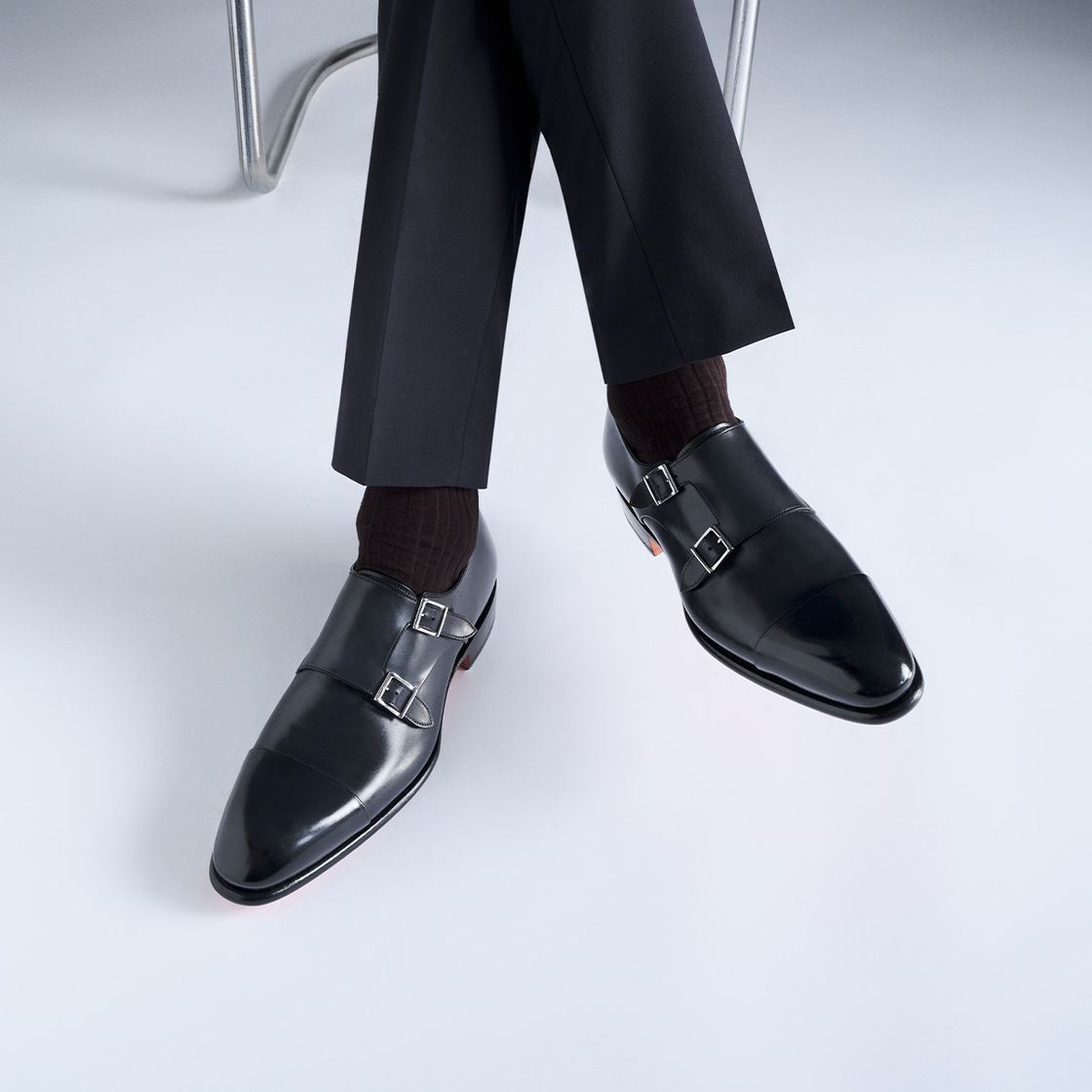 Santoni 11652 N01 - Schwarz - Seitenansicht