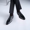 Santoni 11652 N01 - Schwarz - Seitenansicht
