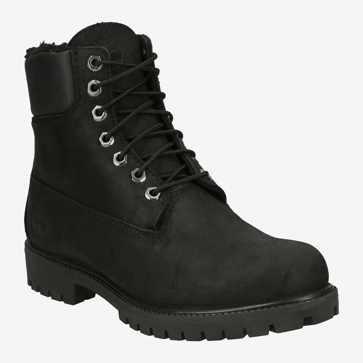 Black timbs with fur on sale