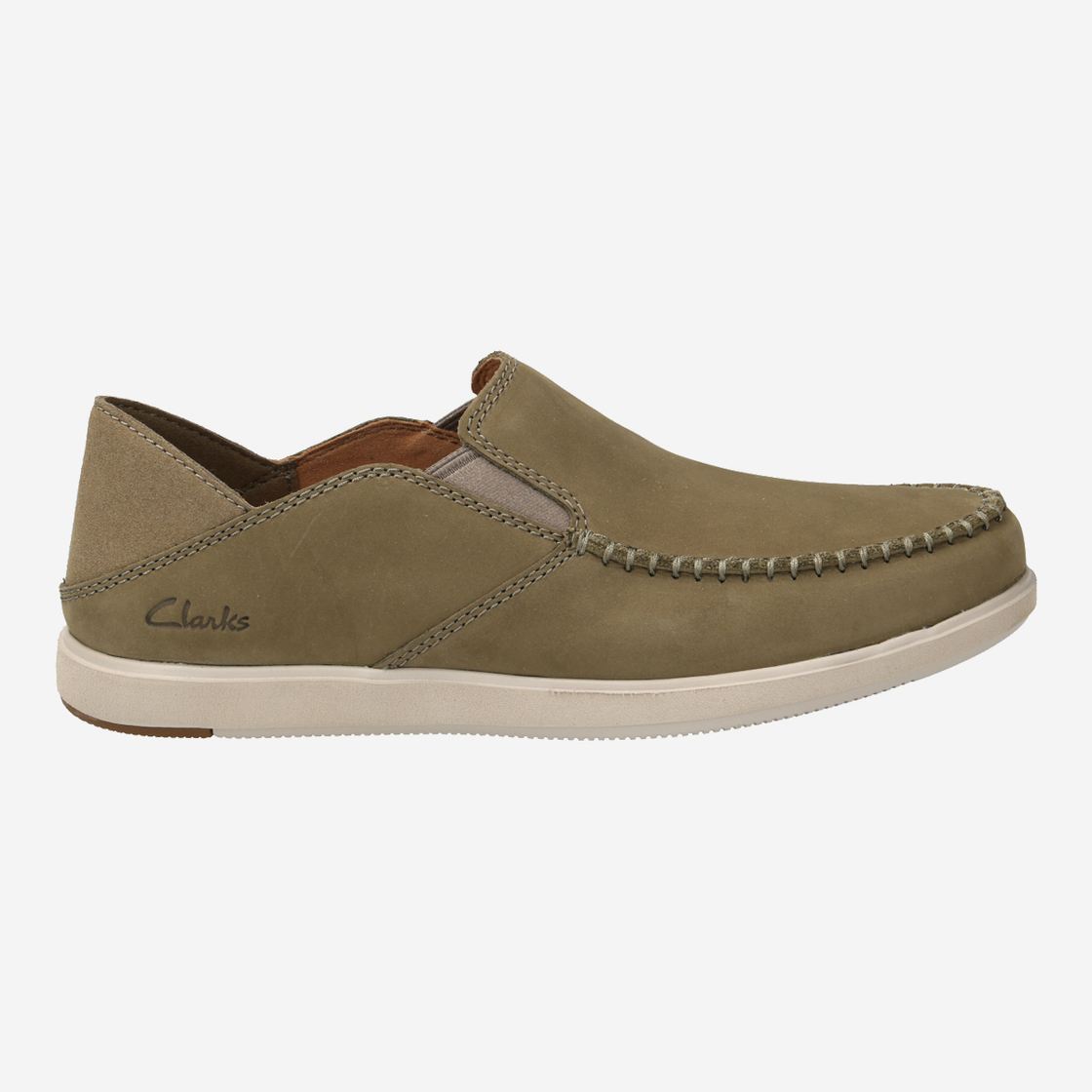 Clarks Bratton Slip - Grün - Rückansicht