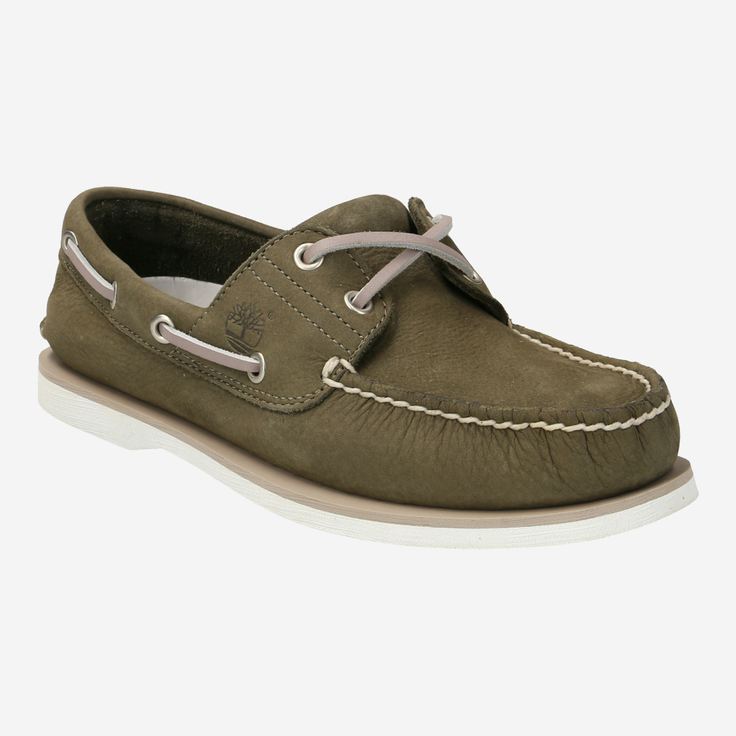 Timberland A28YX Classic Boat 2 Eye - Grün - Frontansicht