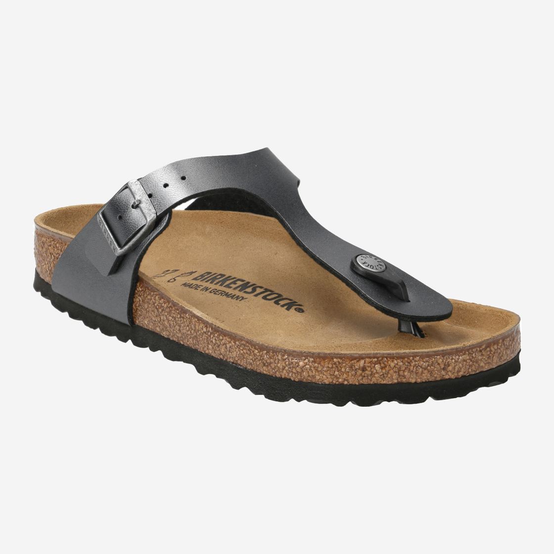 birkenstock GIZEH - Schwarz, metallic - Frontansicht