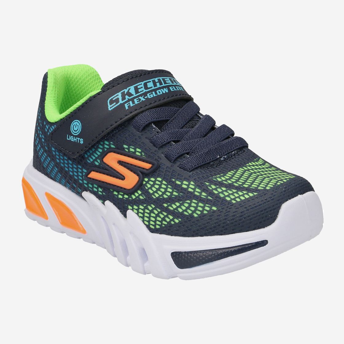 Skechers 400137L NVMT Flex Glow - Blau, kombiniert - Frontansicht