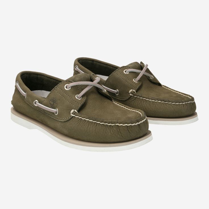 Timberland A28YX Classic Boat 2 Eye - Grün - Seitenansicht