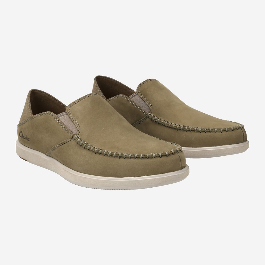 Clarks Bratton Slip - Grün - Seitenansicht