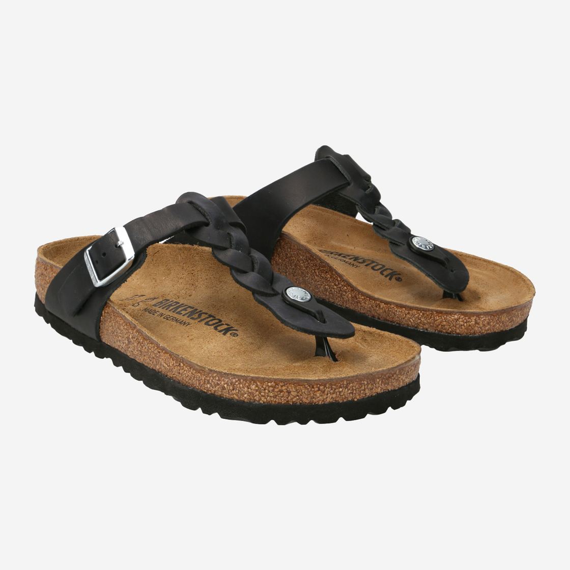 birkenstock GIZEH BRAIDED - Schwarz - Seitenansicht