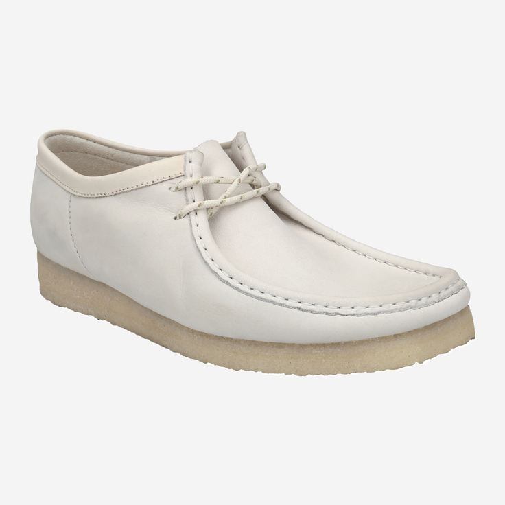 clarks wallabee white leather