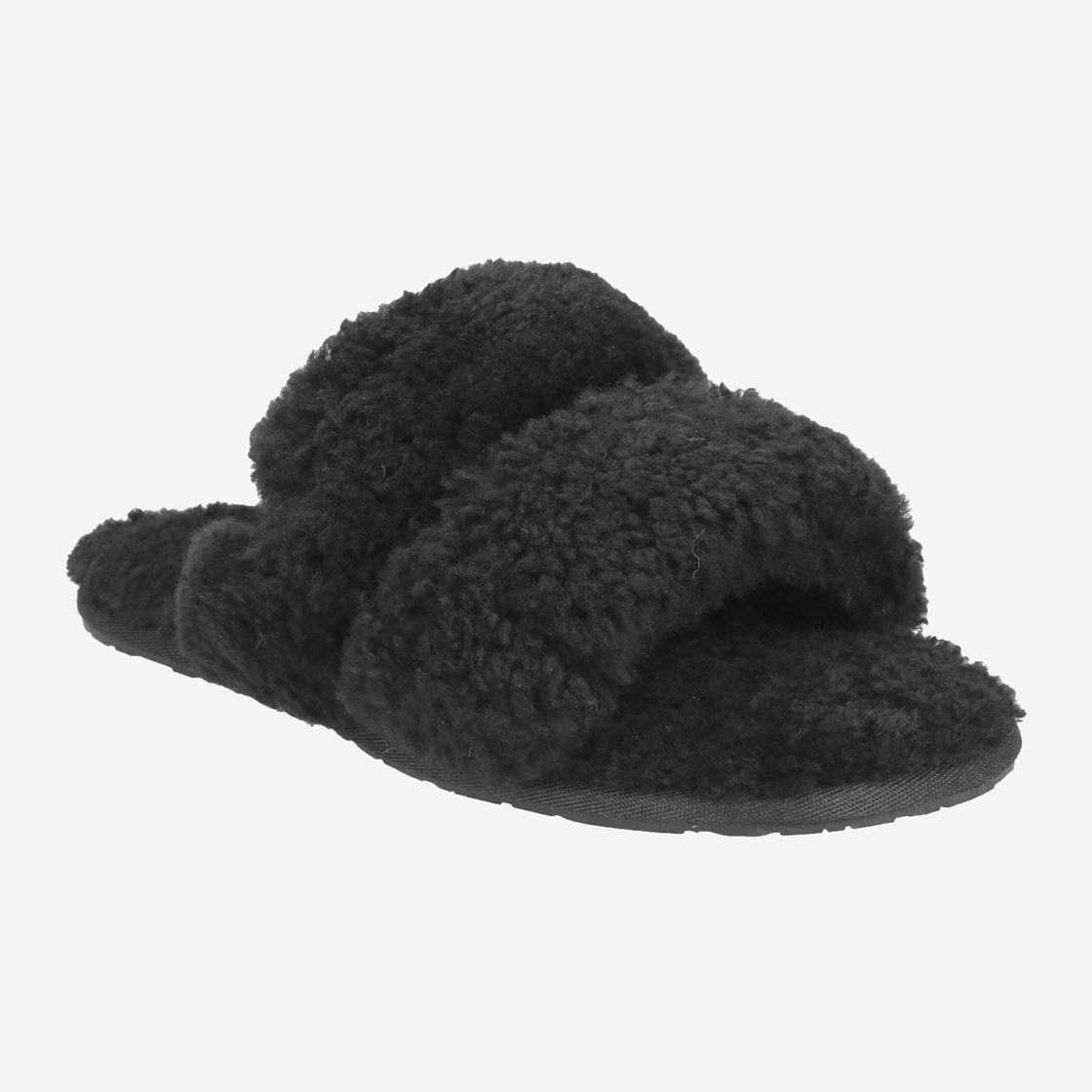 UGG australia MAXI CURLY SCUFFETTA - Schwarz - Frontansicht