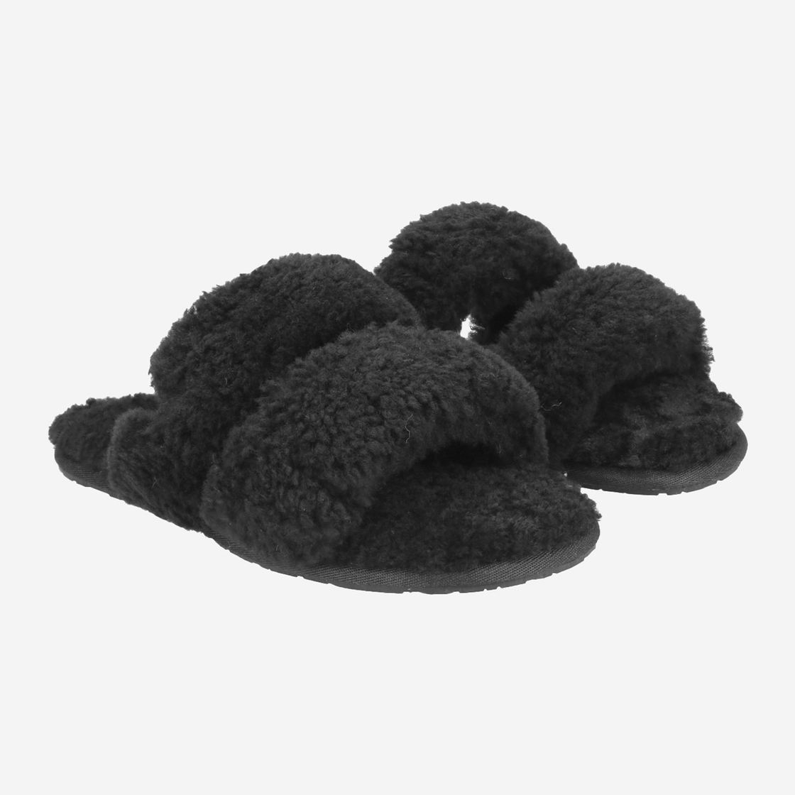 UGG australia MAXI CURLY SCUFFETTA - Schwarz - Seitenansicht