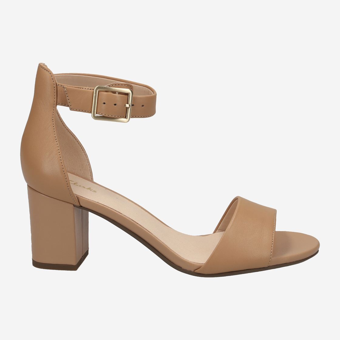 Clarks Deva Mae Camel Leather - Braun - Rückansicht