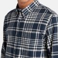 Timberland A6GJW LS Heavy Flannel Check D - Blau, kombiniert - Rückansicht