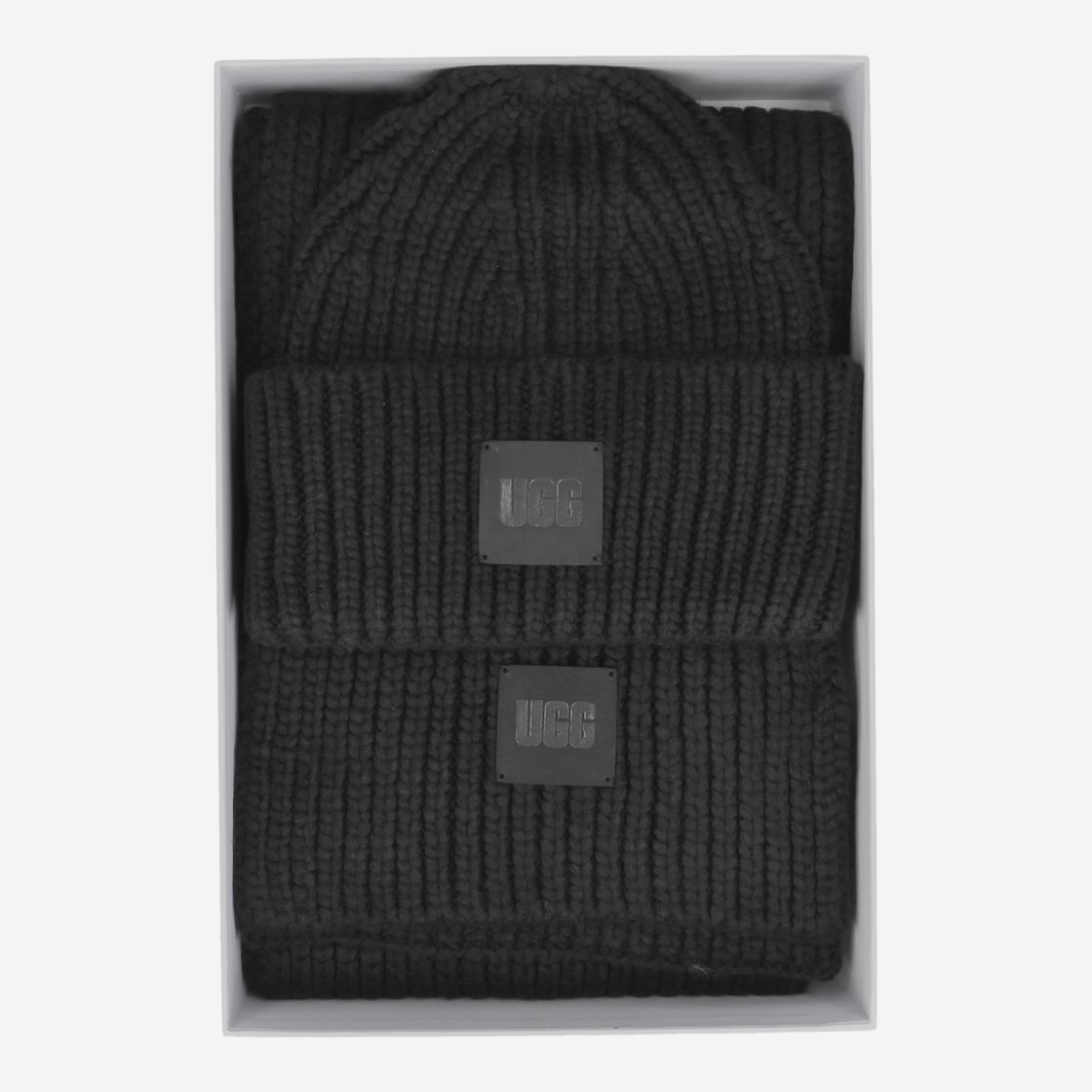 UGG australia CHUNKY RIB KNIT SET - Schwarz - Frontansicht