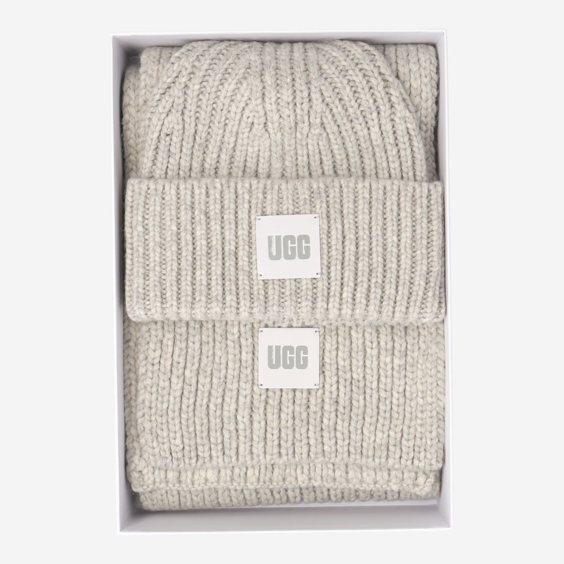 UGG australia CHUNKY RIB KNIT SET - Grau - Frontansicht